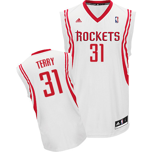 Jason Terry Swingman In White Adidas NBA Houston Rockets #31 Men's Home Jersey