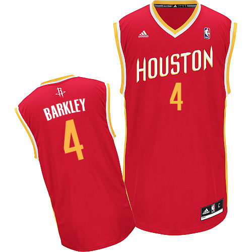 Charles Barkley Swingman In Red Adidas NBA Houston Rockets #4 Men's Alternate Jersey