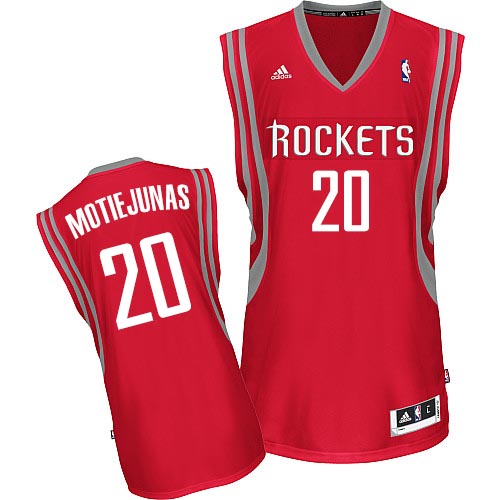 Donatas Motiejunas Swingman In Red Adidas NBA Houston Rockets #20 Men's Road Jersey