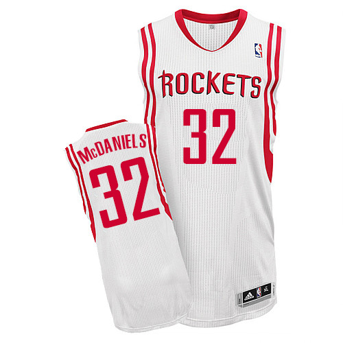 KJ McDaniels Authentic In White Adidas NBA Houston Rockets #32 Men's Home Jersey - Click Image to Close