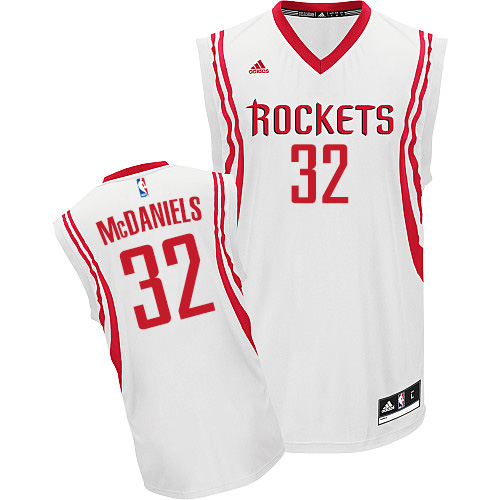 KJ McDaniels Swingman In White Adidas NBA Houston Rockets #32 Men's Home Jersey