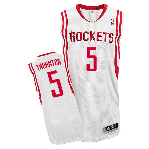 Marcus Thornton Authentic In White Adidas NBA Houston Rockets #5 Men's Home Jersey - Click Image to Close