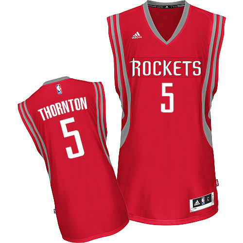 Marcus Thornton Swingman In Red Adidas NBA Houston Rockets #5 Men's Road Jersey - Click Image to Close