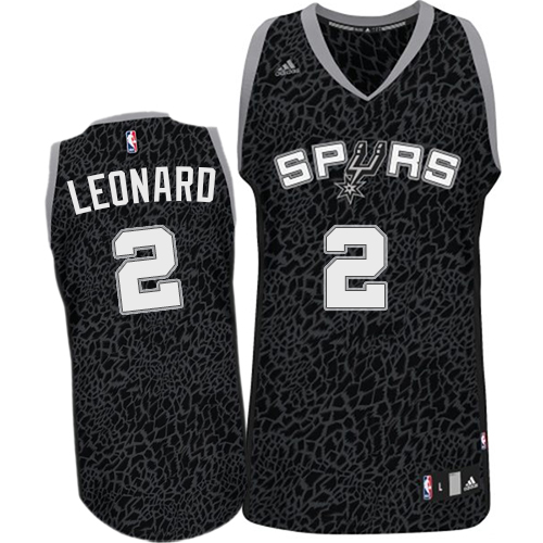 Kawhi Leonard Authentic In Black Adidas NBA San Antonio Spurs Crazy Light #2 Men's Jersey