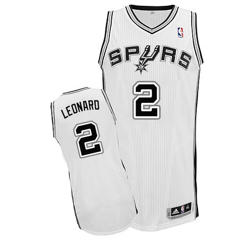 Kawhi Leonard Authentic In White Adidas NBA San Antonio Spurs #2 Youth Home Jersey - Click Image to Close