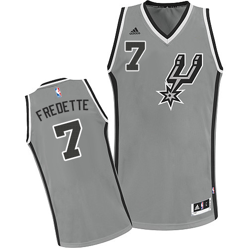 Jimmer Fredette Swingman In Silver Grey Adidas NBA San Antonio Spurs #7 Men's Alternate Jersey