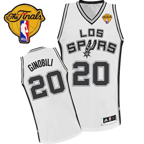 Manu Ginobili Authentic In White Adidas NBA Finals San Antonio Spurs ABA Hardwood Classic #20 Men's Jersey