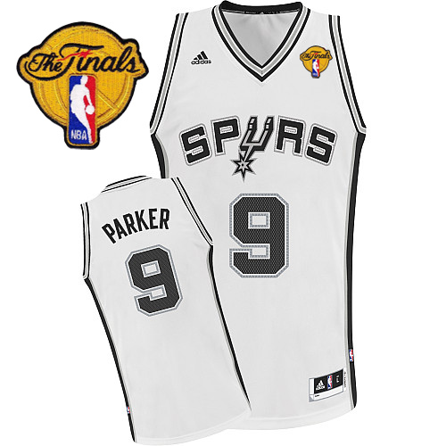 Tony Parker Swingman In White Adidas NBA Finals San Antonio Spurs #9 Men's Home Jersey