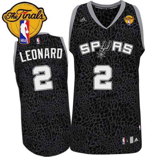 Kawhi Leonard Authentic In Black Adidas NBA Finals San Antonio Spurs Crazy Light #2 Men's Jersey - Click Image to Close