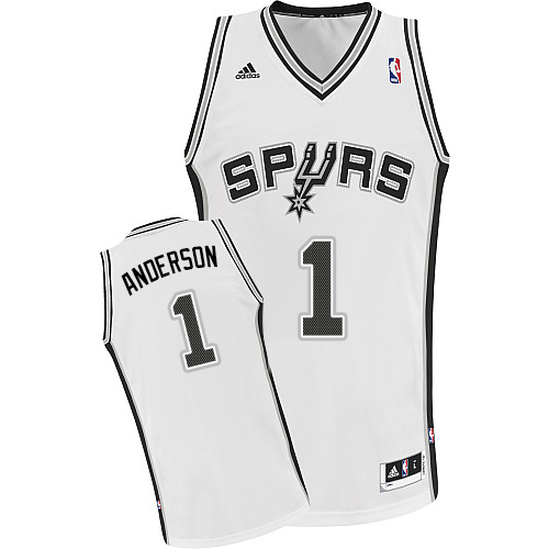 Kyle Anderson Swingman In White Adidas NBA San Antonio Spurs #1 Men's Home Jersey