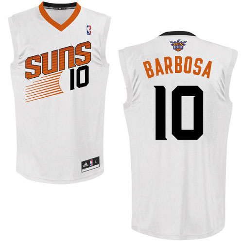 Leandro Barbosa Authentic In White Adidas NBA Phoenix Suns #10 Men's Home Jersey