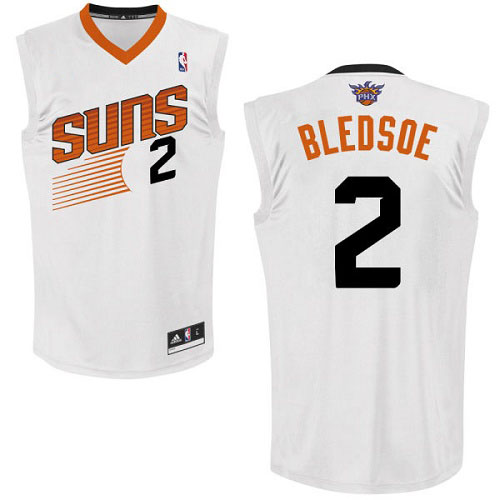 Eric Bledsoe Authentic In White Adidas NBA Phoenix Suns #2 Men's Home Jersey - Click Image to Close