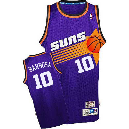 Leandro Barbosa Authentic In Purple Adidas NBA Phoenix Suns #10 Men's Throwback Jersey - Click Image to Close