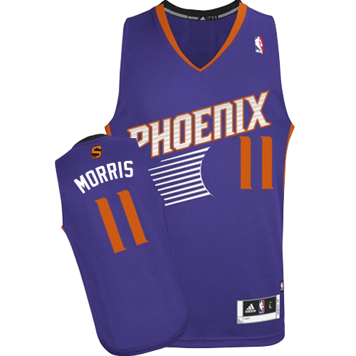 Markieff Morris Authentic In Purple Adidas NBA Phoenix Suns #11 Men's Road Jersey - Click Image to Close
