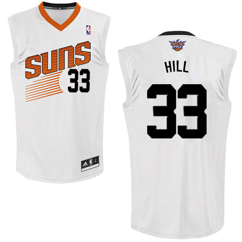 Grant Hill Authentic In White Adidas NBA Phoenix Suns #33 Men's Home Jersey