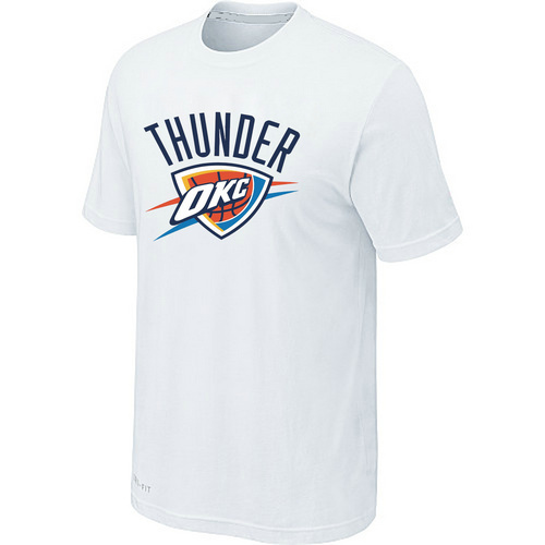 Oklahoma City Thunder Mens Big & Tall Short Sleeve T-Shirt - White - Click Image to Close