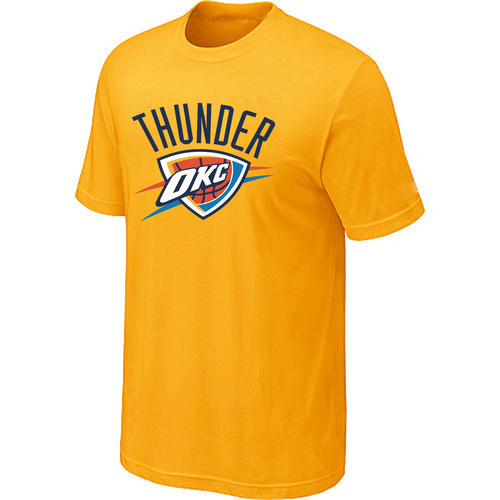 Oklahoma City Thunder Mens Big & Tall Short Sleeve T-Shirt - Yellow - Click Image to Close