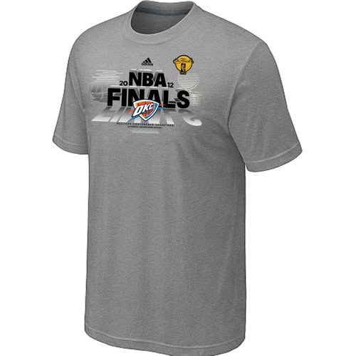 Oklahoma City Thunder Adidas Official Locker Room 2012 Western Conference Champions T-Shirt - Light Grey