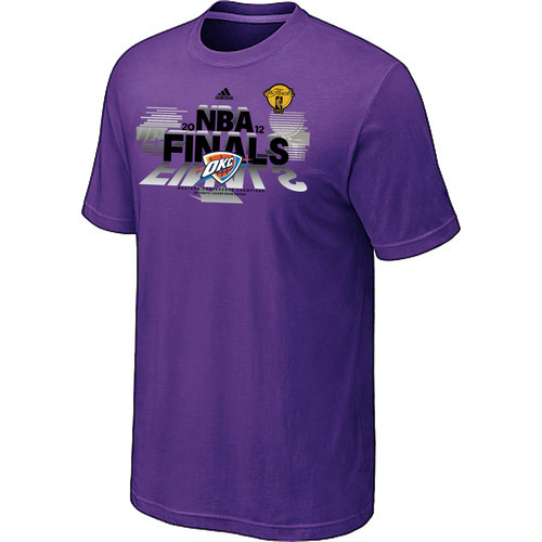 Oklahoma City Thunder Adidas Official Locker Room 2012 Western Conference Champions T-Shirt - Purple - Click Image to Close