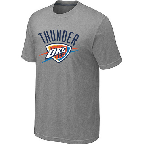 Oklahoma City Thunder Mens Big & Tall Short Sleeve T-Shirt - Light Grey - Click Image to Close