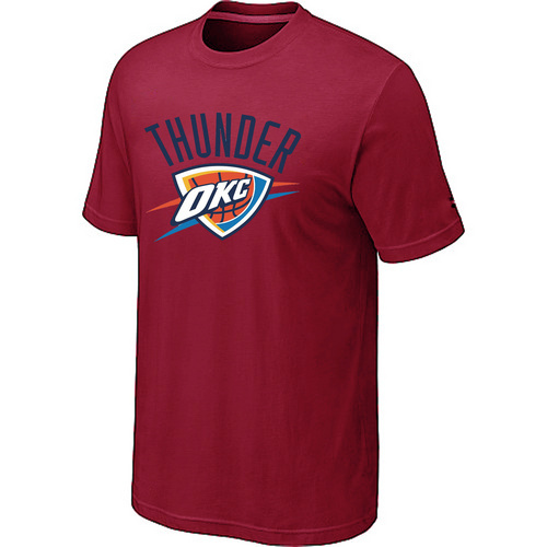 Oklahoma City Thunder Mens Big & Tall Short Sleeve T-Shirt - Red - Click Image to Close