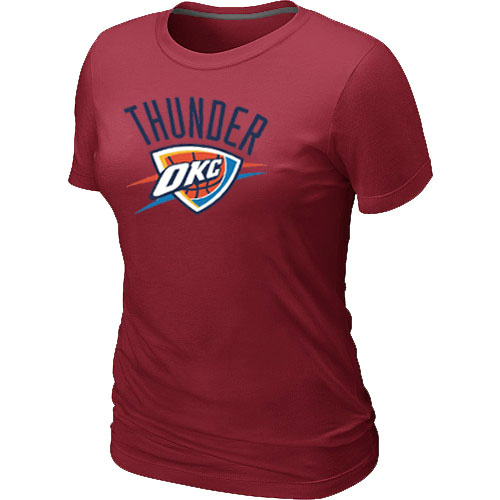 Oklahoma City Thunder Big & Tall Women's Primary Logo T-Shirt - Red - Click Image to Close