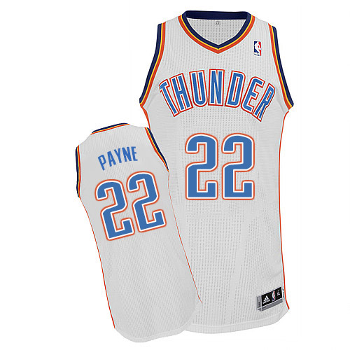 Cameron Payne Authentic In White Adidas NBA Oklahoma City Thunder #22 Men's Home Jersey - Click Image to Close