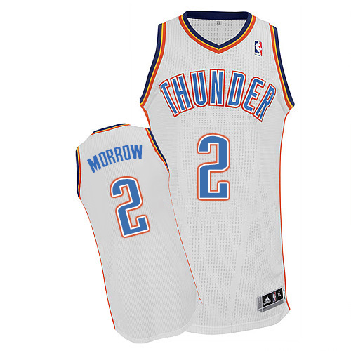 Anthony Morrow Authentic In White Adidas NBA Oklahoma City Thunder #2 Men's Home Jersey - Click Image to Close
