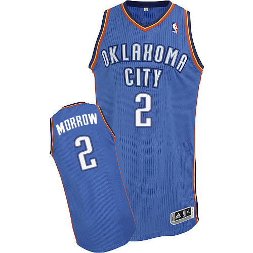 Anthony Morrow Authentic In Royal Blue Adidas NBA Oklahoma City Thunder #2 Men's Road Jersey - Click Image to Close