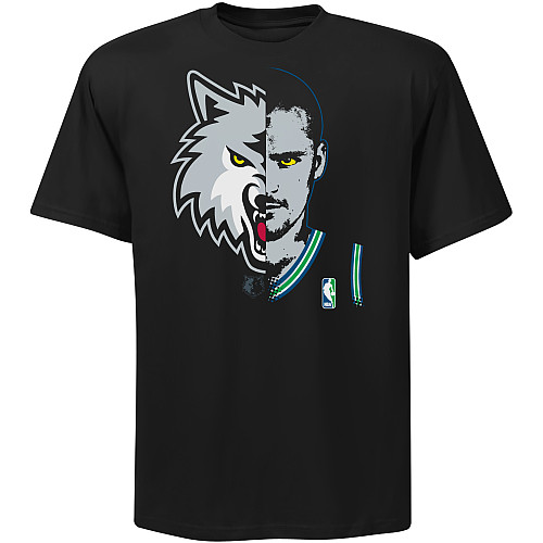 NBA Exclusive Collection Minnesota Timberwolvs #42 Kevin Love GameFace T-Shirt - Black