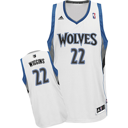 Andrew Wiggins Swingman In White Adidas NBA Minnesota Timberwolves #22 Men's Home Jersey