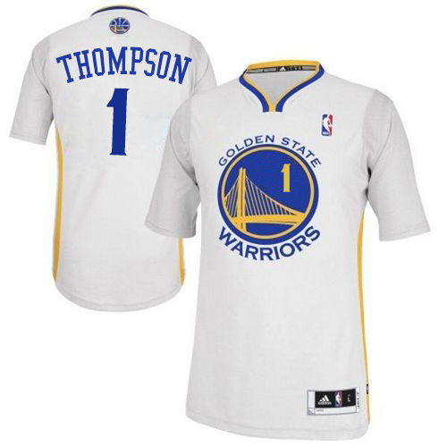 Jason Thompson Authentic In White Adidas NBA Golden State Warriors #1 Men's Alternate Jersey - Click Image to Close