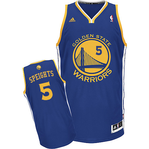Marreese Speights Swingman In Royal Blue Adidas NBA Golden State Warriors #5 Men's Road Jersey