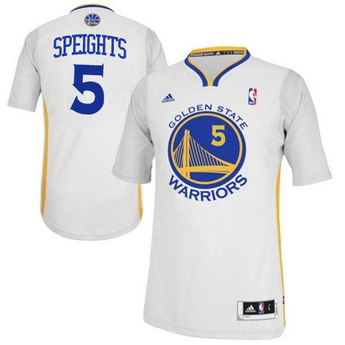 Marreese Speights Swingman In White Adidas NBA Golden State Warriors #5 Men's Alternate Jersey - Click Image to Close