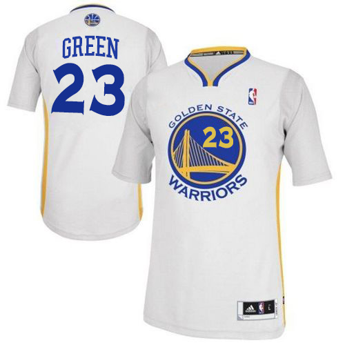 Draymond Green Authentic In White Adidas NBA Golden State Warriors #23 Men's Alternate Jersey - Click Image to Close