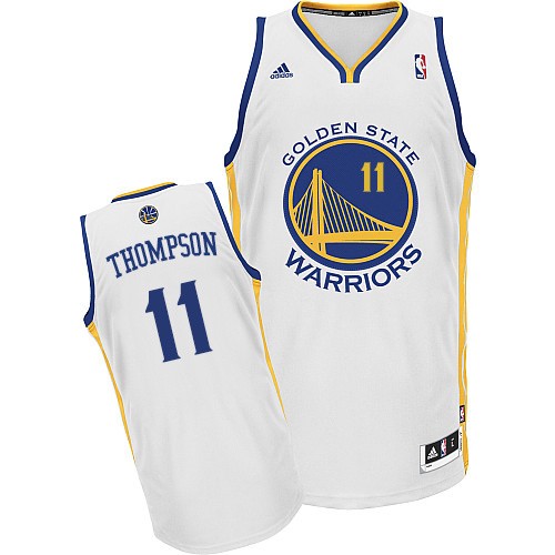 Klay Thompson Swingman In White Adidas NBA Golden State Warriors #11 Youth Home Jersey - Click Image to Close