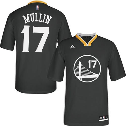 Chris Mullin Authentic In Black Adidas NBA Golden State Warriors #17 Men's Alternate Jersey - Click Image to Close