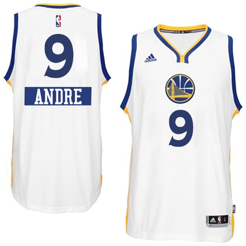Andre Iguodala Authentic In White Adidas NBA Golden State Warriors 2014-15 Christmas Day #9 Men's Jersey