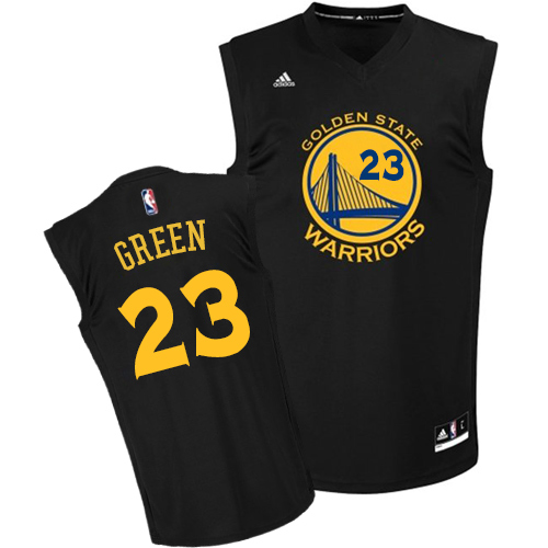 Draymond Green Authentic In Black Adidas NBA Golden State Warriors Fashion #23 Men's Jersey - Click Image to Close