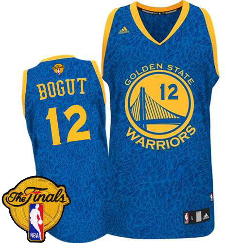 Andrew Bogut Authentic In Blue Adidas NBA The Finals Golden State Warriors Crazy Light #12 Men's Jersey - Click Image to Close