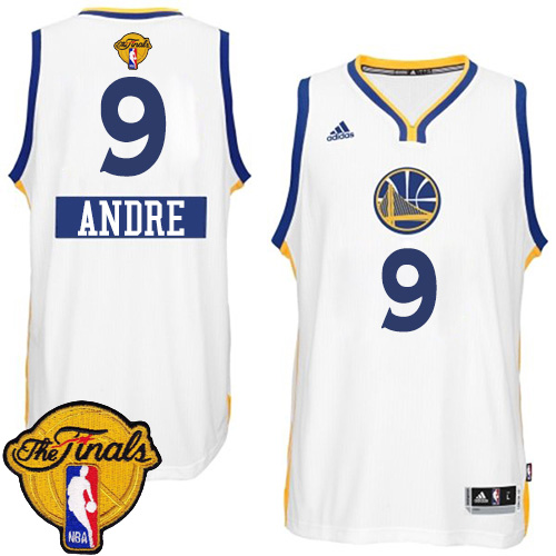 Andre Iguodala Authentic In White Adidas NBA The Finals Golden State Warriors 2014-15 Christmas Day #9 Men's Jersey