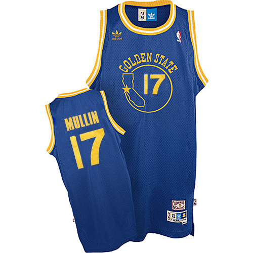 Chris Mullin Swingman In Blue Adidas NBA Golden State Warriors #17 Men's New Throwback Jersey - Click Image to Close