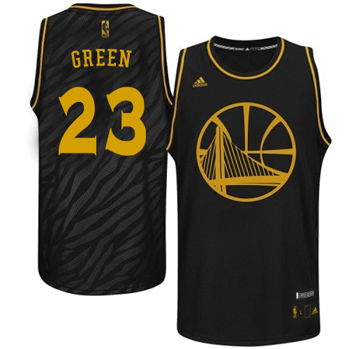 Draymond Green Authentic In Black Adidas NBA Golden State Warriors Precious Metals Fashion #23 Men's Jersey - Click Image to Close