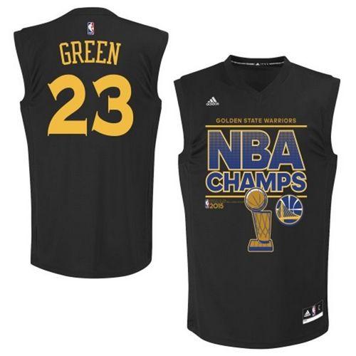 Draymond Green Authentic In Black Adidas NBA Golden State Warriors Finals Champions #23 Men's Jersey