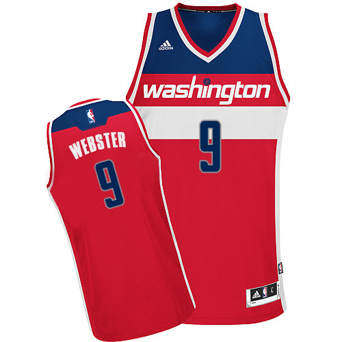 Martell Webster Swingman In Red Adidas NBA Washington Wizards #9 Men's Road Jersey - Click Image to Close