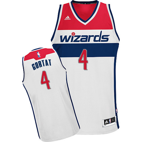 Marcin Gortat Swingman In White Adidas NBA Washington Wizards #4 Men's Home Jersey