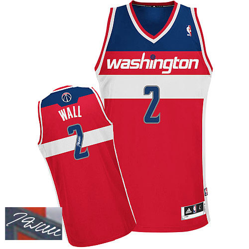 John Wall Authentic In Blue Adidas NBA Washington Wizards Autographed #2 Men's Jersey