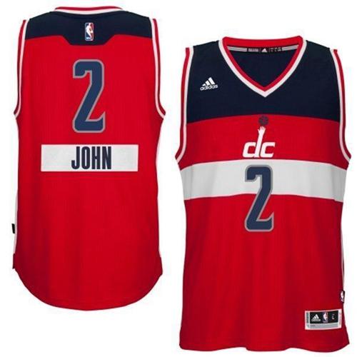 John Wall Authentic In Red Adidas NBA Washington Wizards 2014-15 Christmas Day #2 Men's Jersey