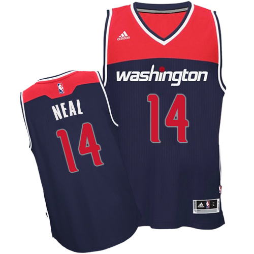 Gary Neal Authentic In Navy Blue Adidas NBA Washington Wizards #14 Men's Alternate Jersey